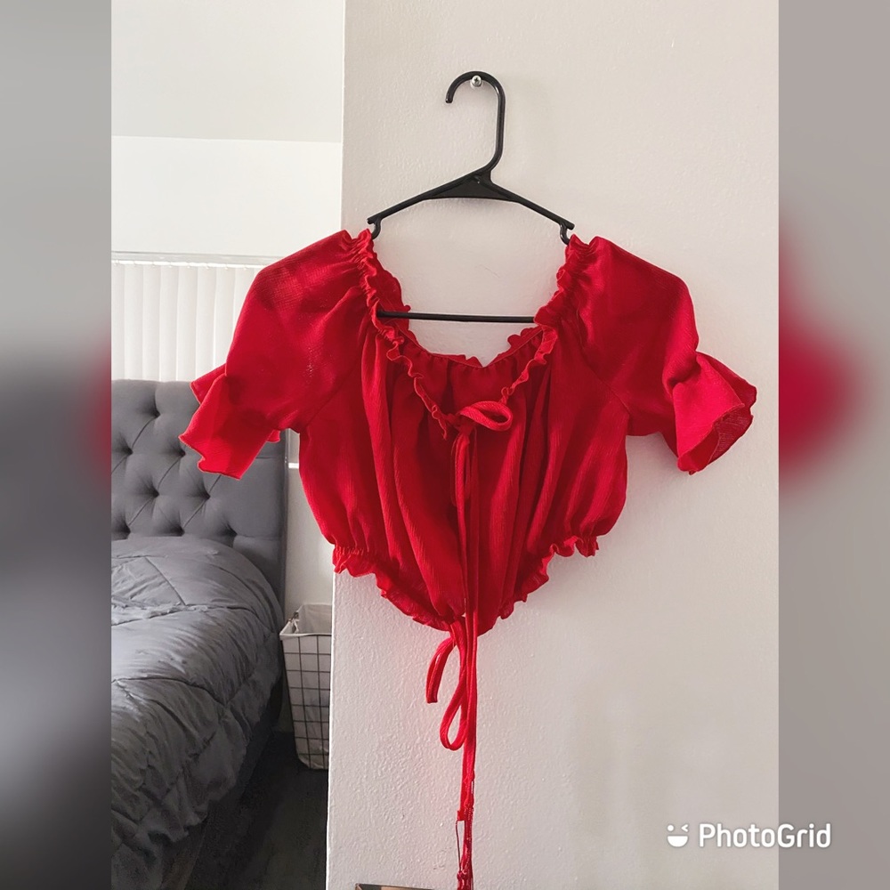 Off the shoulder crop top